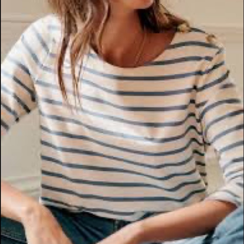 Sezane Colette Mariniere Size XS in vintage blue